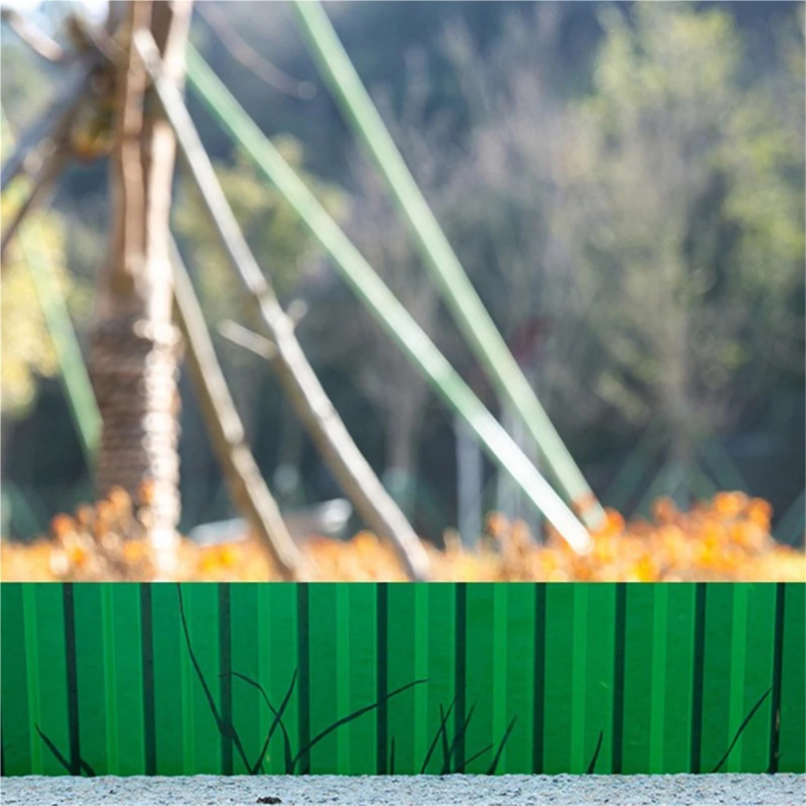 Bordura de Jardín de Plástico Generous Coverage Garden Barrier Easy Installation Fence Install Neat(Dark green-10cmx9m)