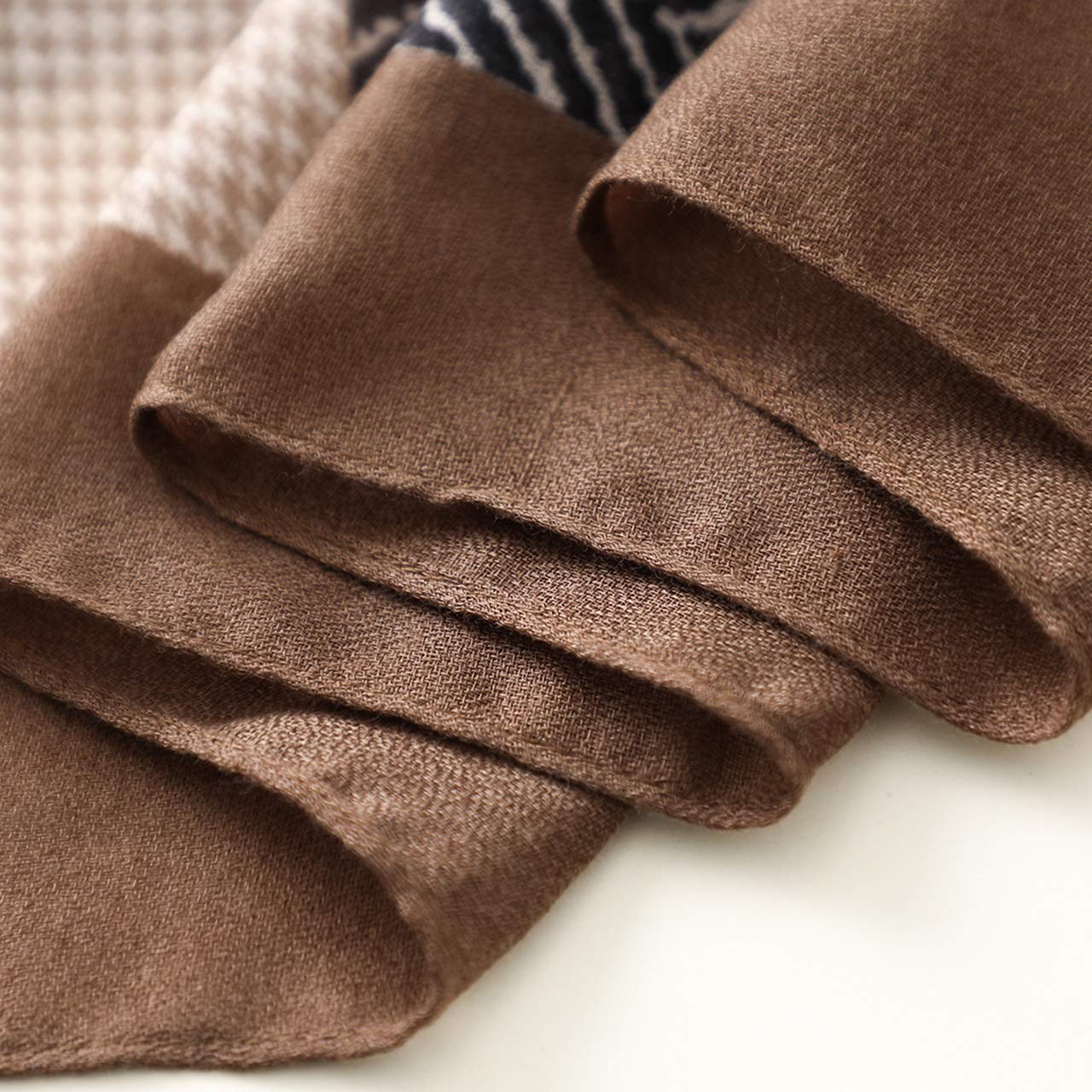 RWRAPS Sciarpa a Quadri in Cotone Caldo Scialli e Stole da Donna Sciarpe Alte da Viaggio da Donna Collo Invernale (Colore : B) (A)