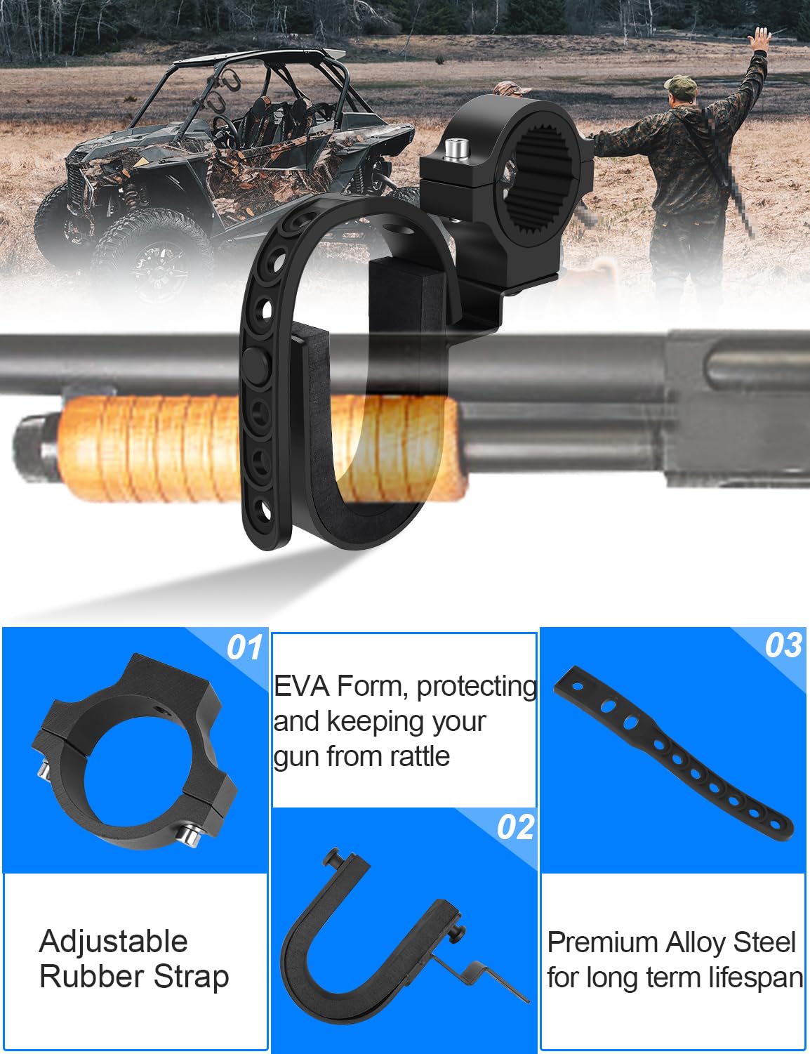 Chelhead UTV Gun Holder Fits for 1