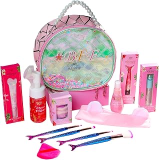 Whimsy Beauty Glow Magic Beauty Kit | Safe Beauty Set for Girls & Teens | Eyeliner, Lip Tint, Lip Jelly, Lip Gloss, Face Wash & Body Mist | Pack of 12