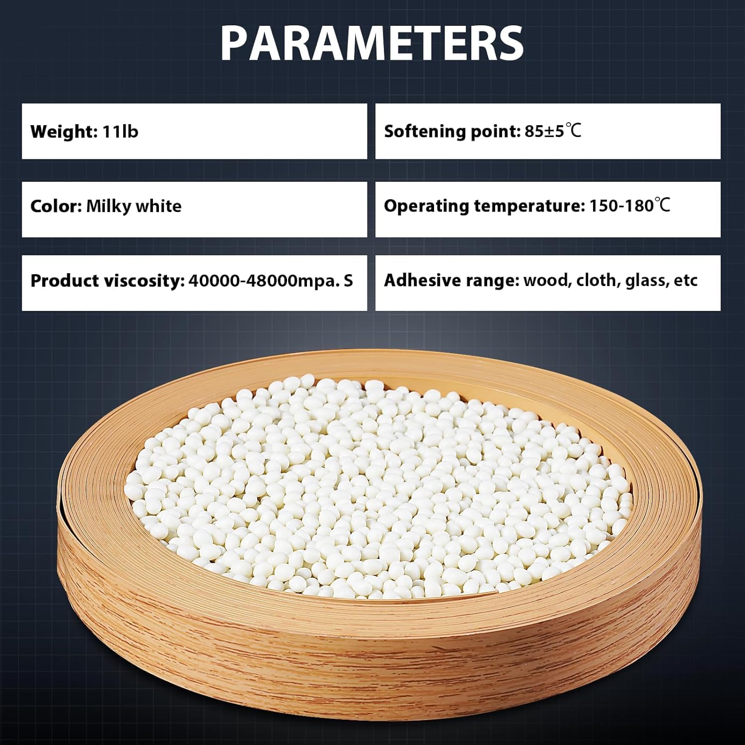 YUCHENGTECH Pellets de Pegamento Blanco de 5kg Gránulos de Pegamento Termofusible para Encolado de Bordes