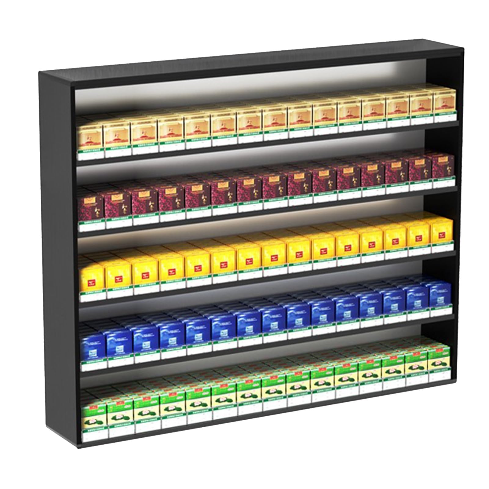 Expositor de cigarrillos, estanterías para tiendas, vitrina automática para cigarrillos, mostrador de venta para supermercados y tiendas de conveniencia, cabina,Black-36.42x5.91x29.53in/92.5x15x75CM