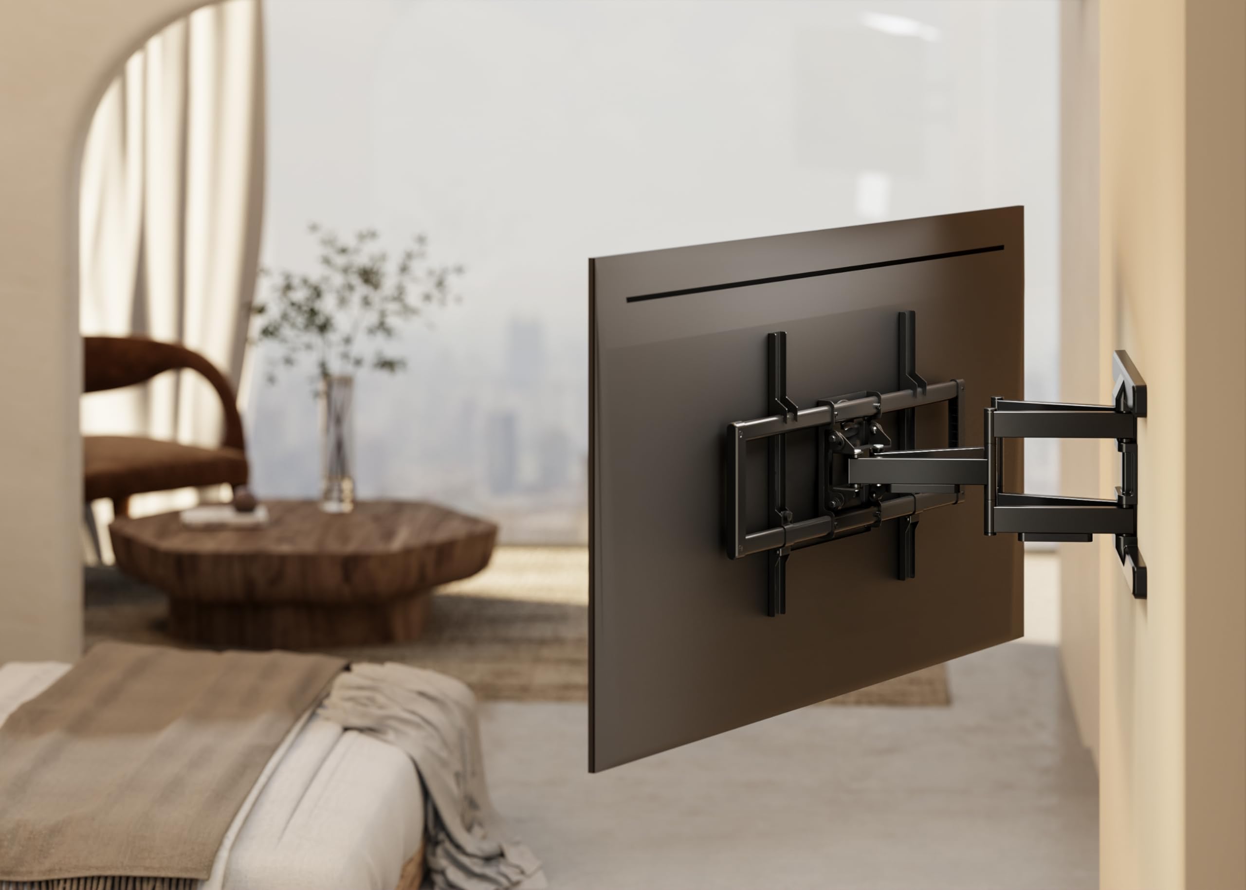 HALTERUNGSPROFI Soporte de pared inclinable giratorio hasta 86 pulgadas, 60 kg, VESA máx. 600 x 400, para televisores LCD y LED de Panasonic, Sony, Samsung, LG y Toshiba WMSXL5