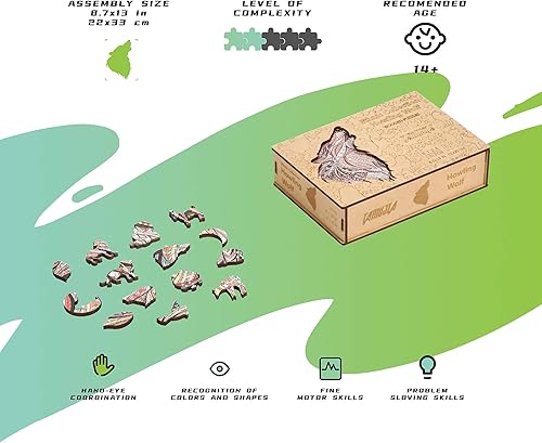 Miniatura 4 de Rompecabezas de madera, hermosos rompecabezas únicos con forma de animal familiar, 170 piezas, el mejor regalo para adultos y niños, colección