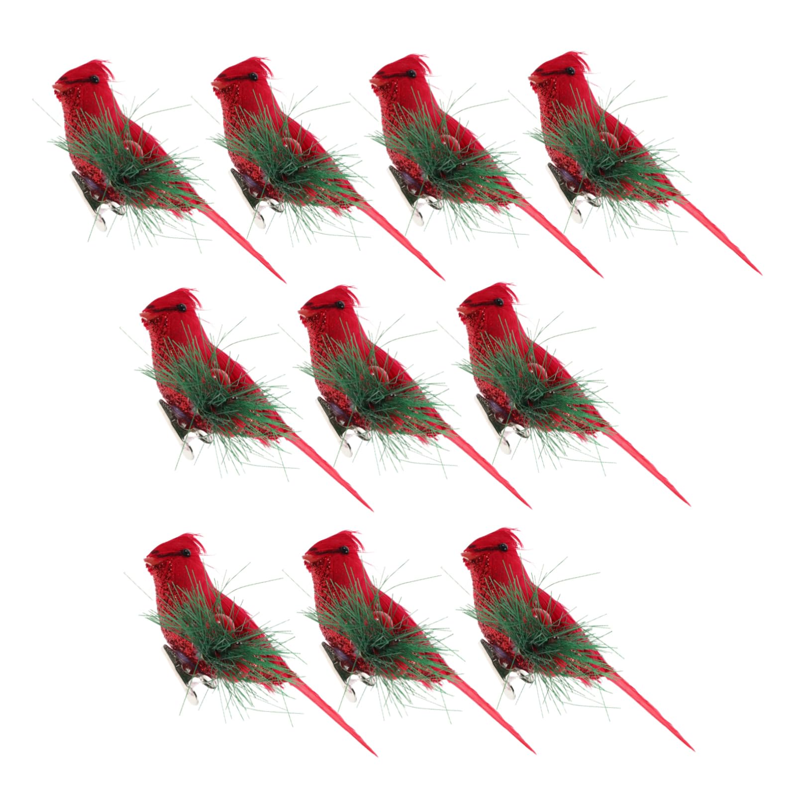 Oiseaux cardinaux rouges artificiels pour illuminer votre Noël en famille