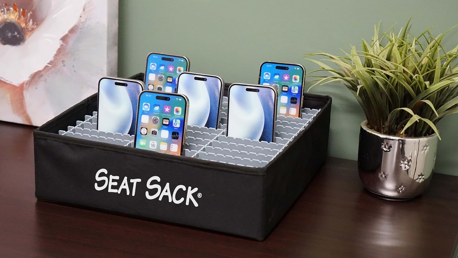 Seat Sack Classroom Cell Phone Storage Tray, 12.5 x 4.9 x 3.5 Inches, 36 Storage Slots (PB036)