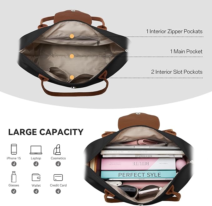 Bolso Tote para Mujer Nylon con Asa Superior miniatura 4