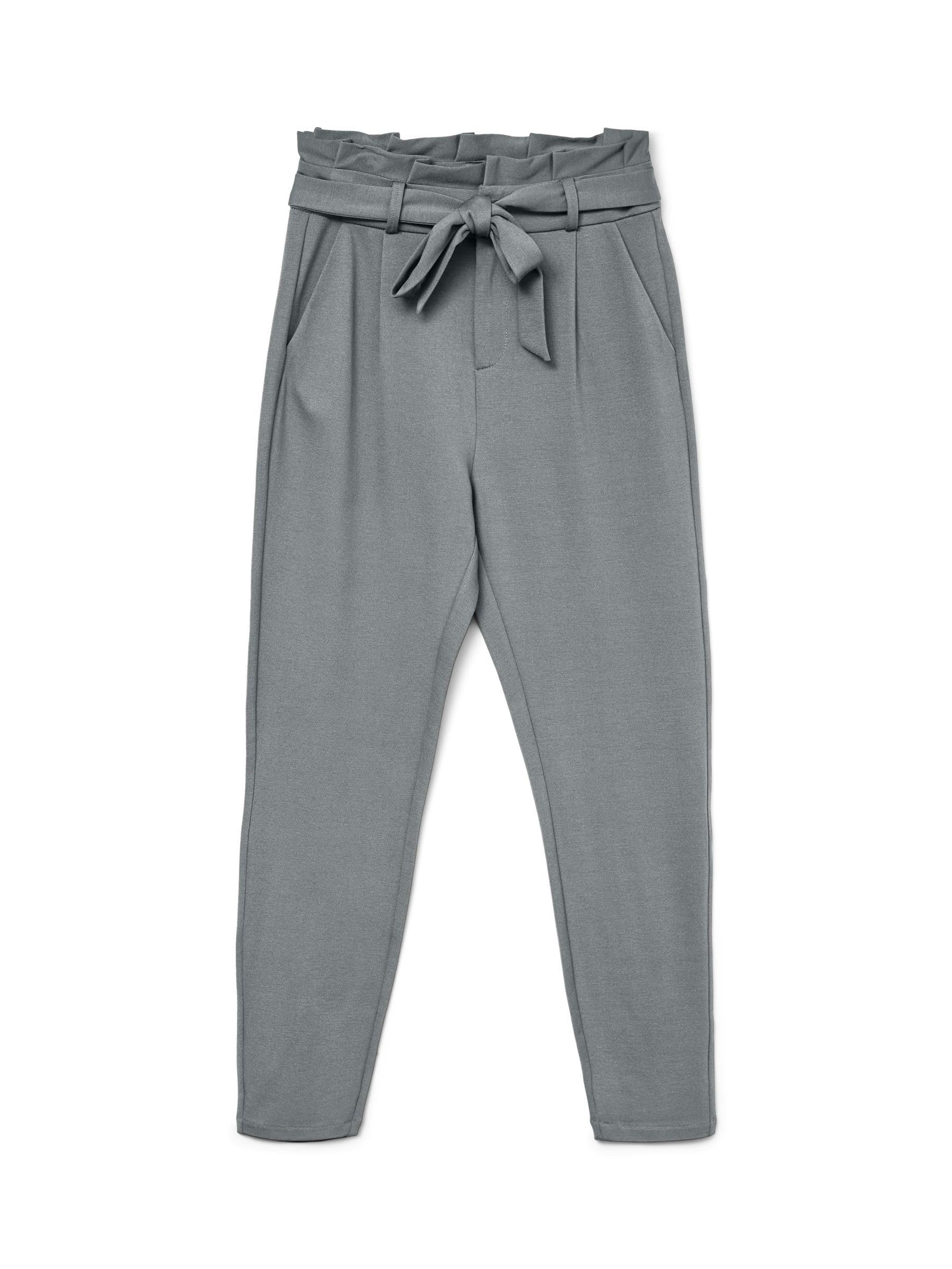VERO MODA Womens High Waisted Cigarette Trousers Med Grey Mlng M