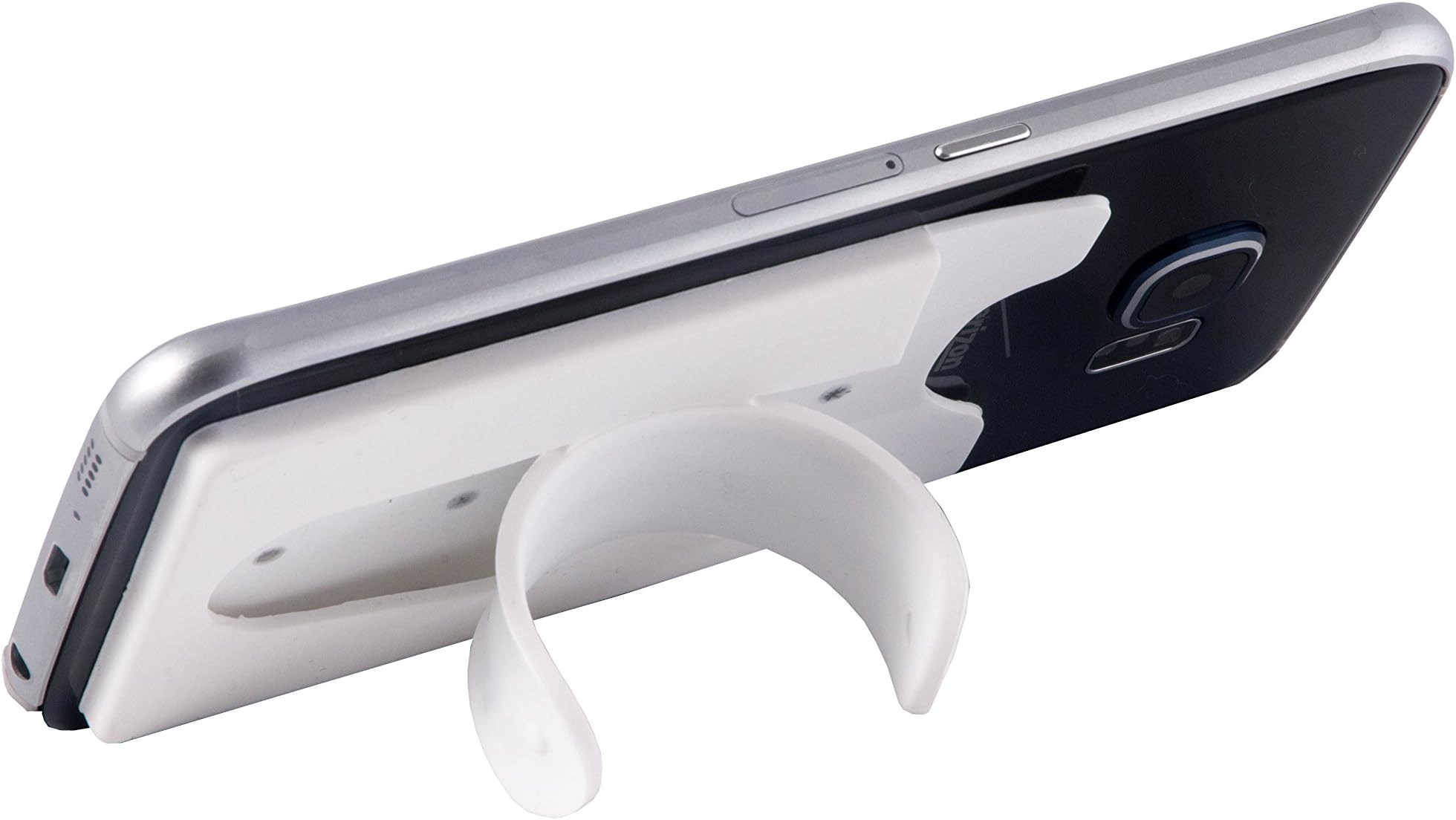 White Silicone Novoskins 3M Adhesive Card Pouch Stand (holds up to 5 Cards) compatible for iPhone 6, iPhone 6 Plus, iPhone 5s/5, 5c, 4S/4, iPad Air, Mini, iPad, Samsung Galaxy S5, S4, S3, S2, Alpha, Samsung Note 4, 3, 2, Galaxy Tab, Tab Pro, Note Pro, LG G3 S, HTC One M8, M7, Sony Xperia Z3, Z2/ Z1, Nexus, Huawei Ascend, Nokia Lumia, Xiaomi, Phone, BlackBerry Z10, iPod Touch 5, Windows Phone and all other Smart Phones 1 item