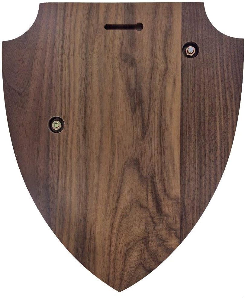 SHOP AWARDS AND GIFTS Customizable Gavel Shield Award Plaque Personalized Custom Engraved, 11 x 13 Inch, Walnut Veneer, Includes Personalization