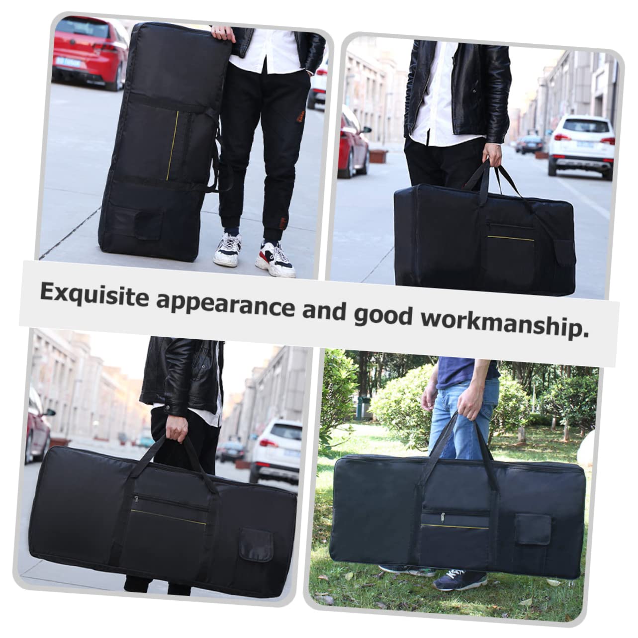 Borsa Nera per Elettronica Tasti Tastiera e Oxford Design 61 Tracolla Ergonomico Regolabile Portatile