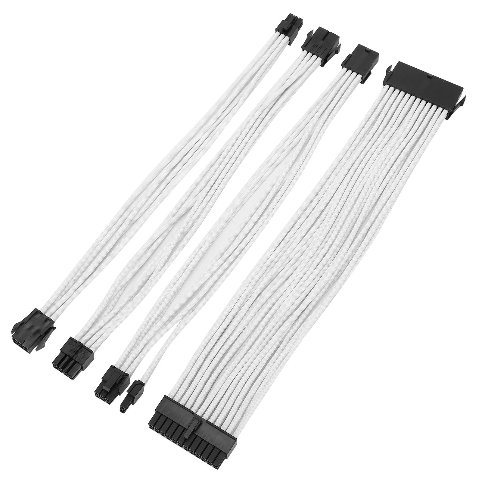 Kit básico de Cables de extensión, Cable de extensión para Fuente de alimentación, Cable de Fuente de alimentación de computadora con Funda de 18 AWG y Nailon Trenzado Ultra,