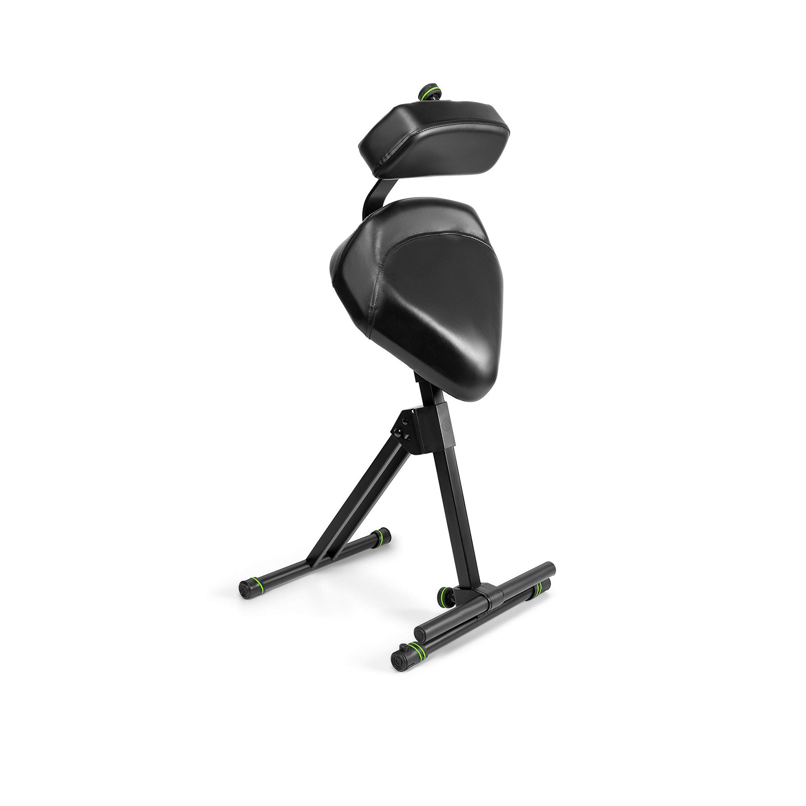 Gravity FM SEAT1 BR - Höhenverstellbare Stehhilfe mit Fußstütze und Rückenlehne, Höhenverstellung bis 97 cm, schwarz