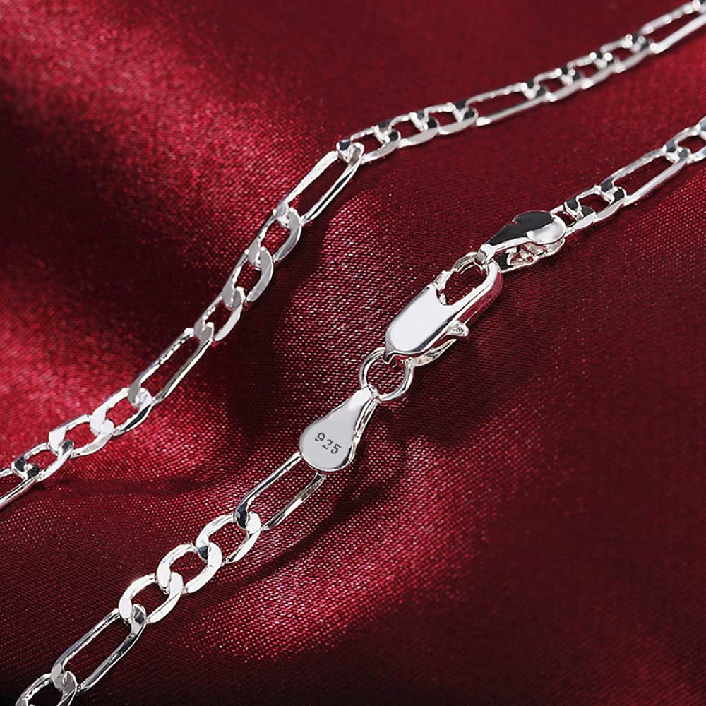 16/18/20/22/24/26/28/30 Zoll 4mm Gliederkette für Mann Hochzeitsgeschenk