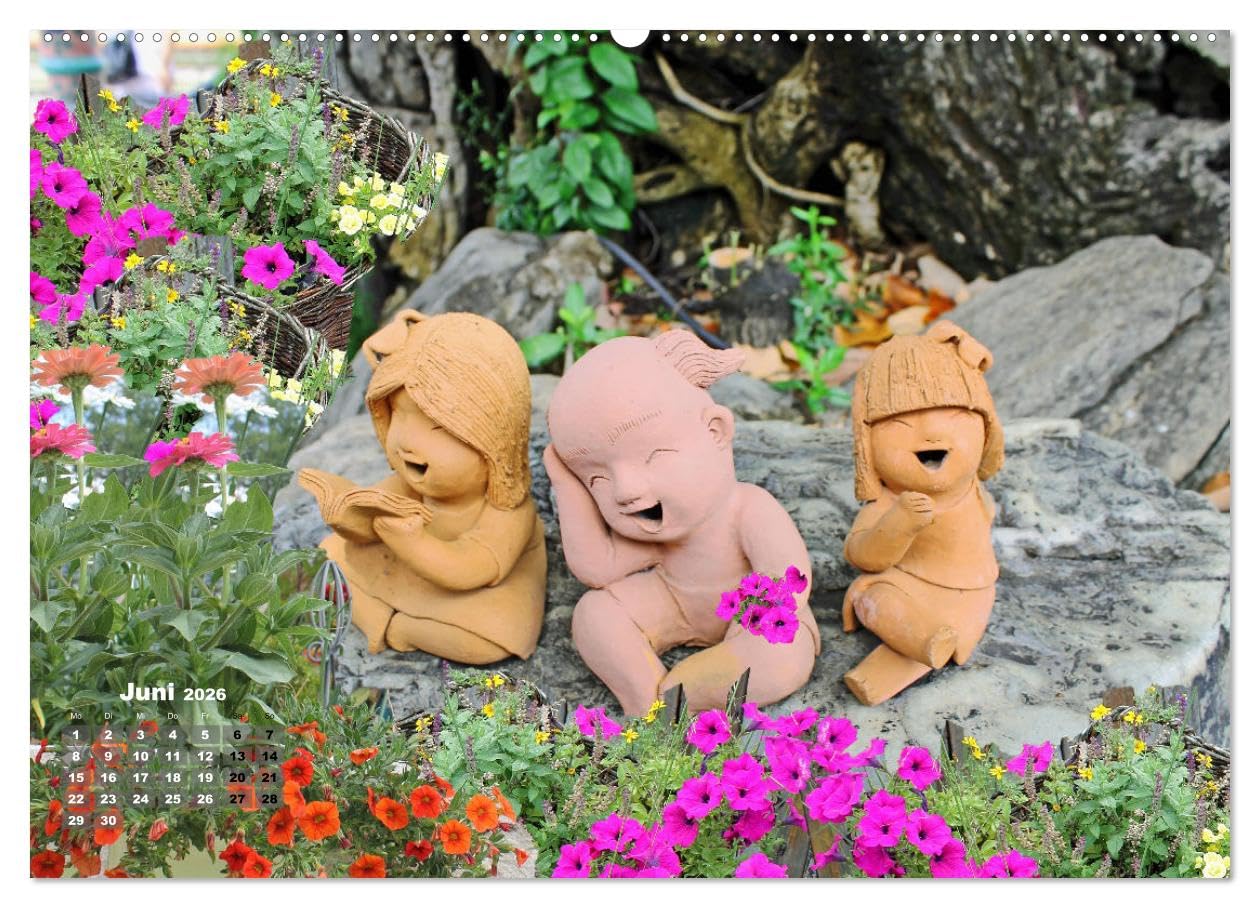 Mein Lustiger Garten, lach mal wieder (hochwertiger Premium Wandkalender 2026 DIN A2 quer), Kunstdruck in Hochglanz