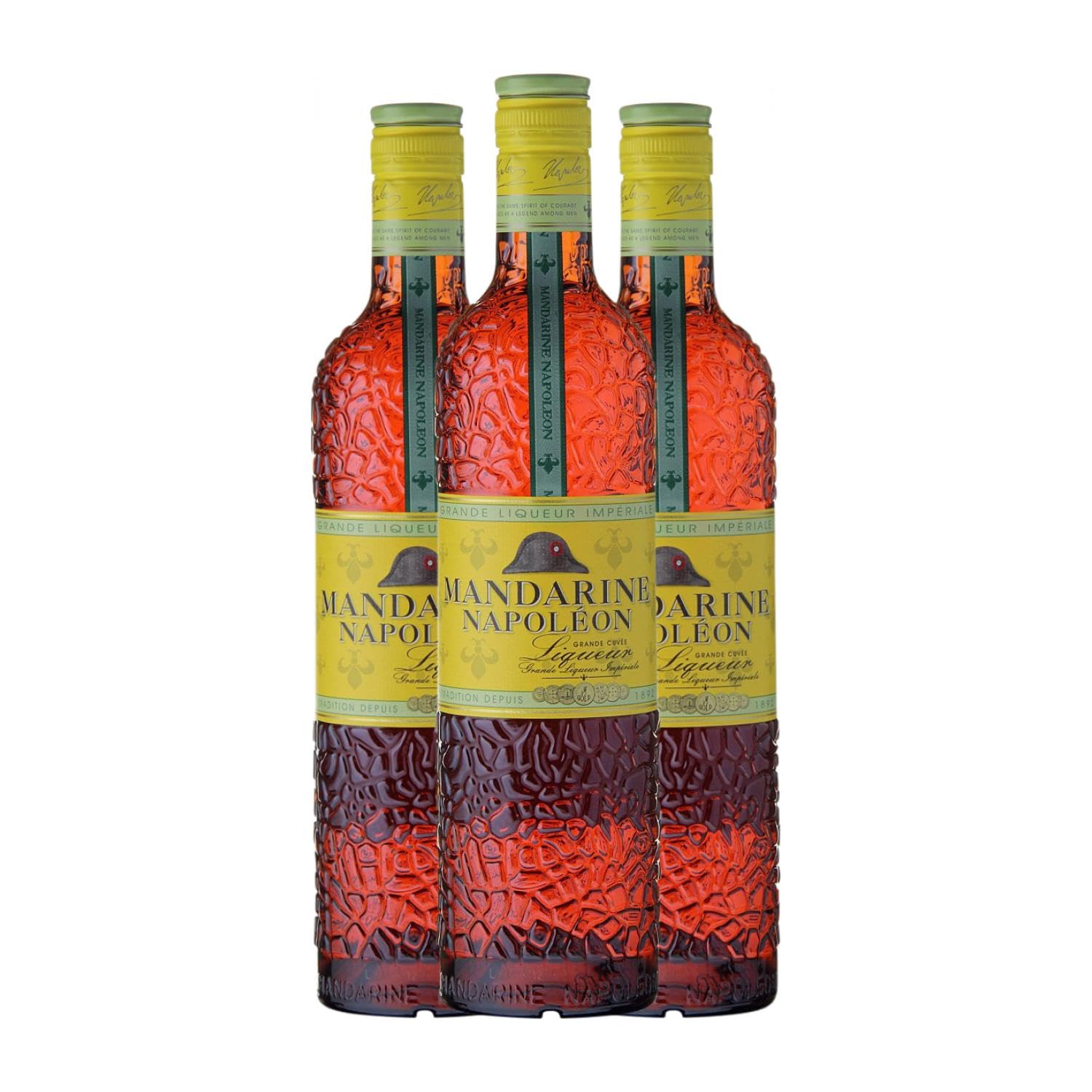 Licores Mandarine Napoleón Licor Macerado 70 cl (Caja de 3 Botellas de 70 cl)