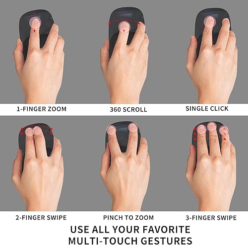 Miniatura 3 de ROUNKIN Cojín de silicona para mouse mágico de Apple 123, alfombrilla ergonómica para mouse de superficie multitáctil, agarre de mouse para mouse