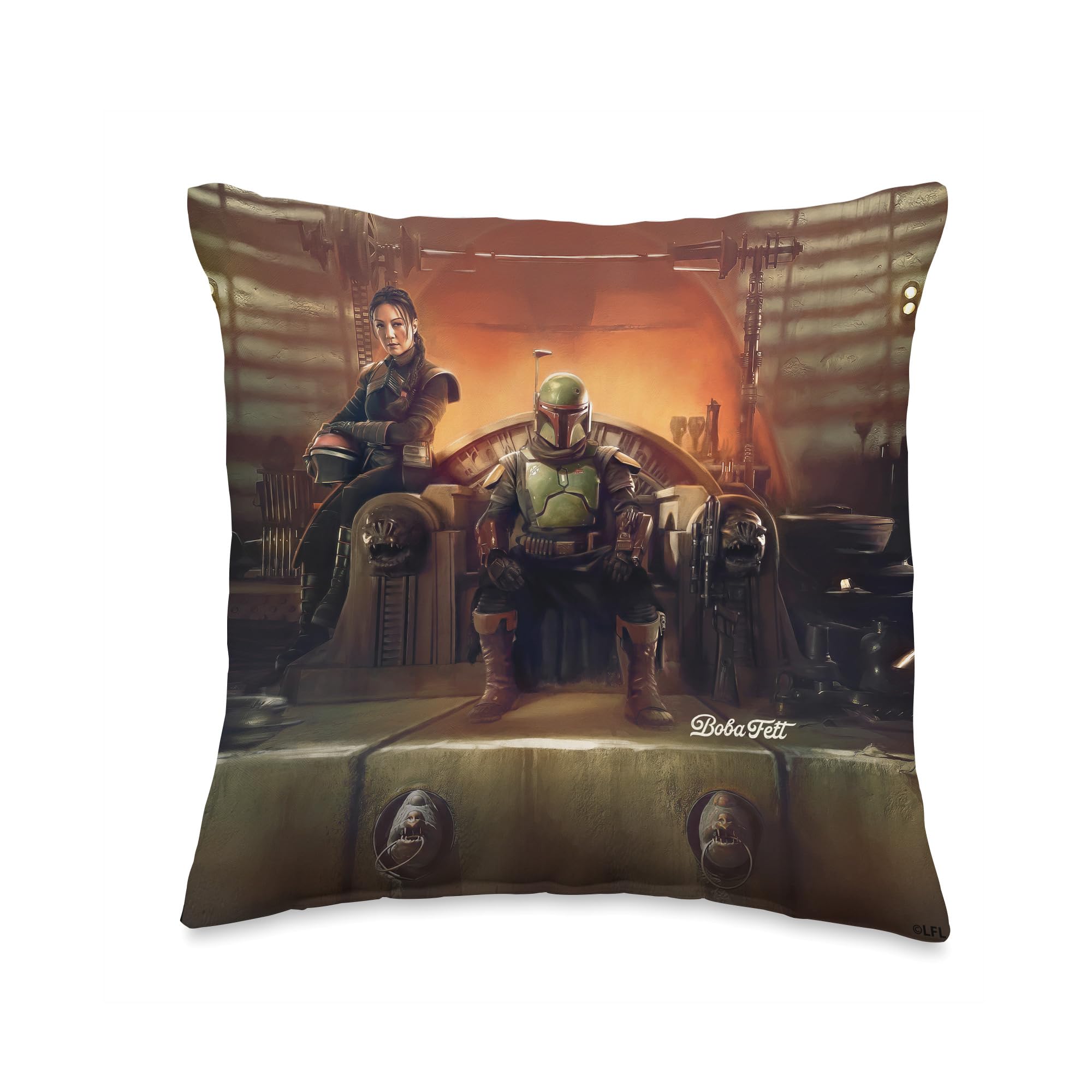 Coussin Star Wars Boba Fett Fennec Shand 16x16 cm multicolore déco de salon geek