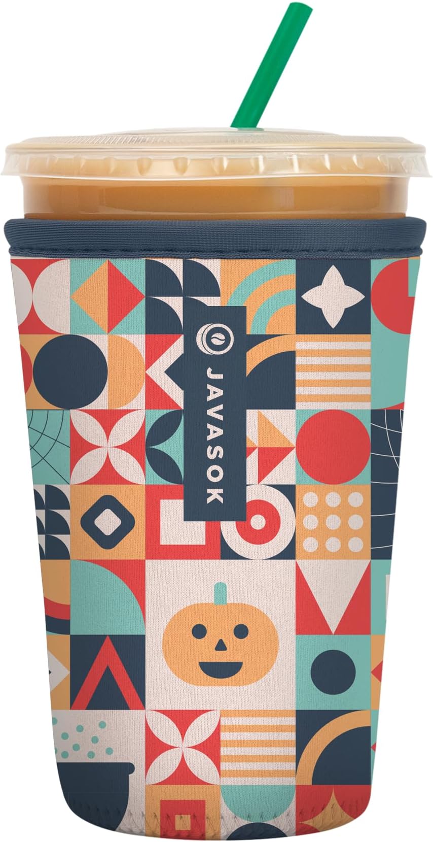 Sok ItJava Sok Iced Coffee & Cold Soda Insulated Neoprene Cup Sleeve (Patch Perfect, Medium: 24-28oz)