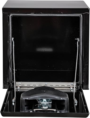 Vista 161 de Buyers Products 1704305 - Caja de acero negro para debajo de la carrocería con cierre de asa en T bloqueable, 24 x 24 x 36 pulgadas, fabricada