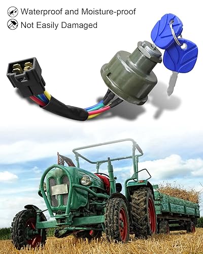 Miniatura 5 de Interruptor de llave de encendido apto para New Holland Tractor T45A TT50A TT60A TT75A Workmaster 45 Workmaster 50 Workmaster 55, interruptor de