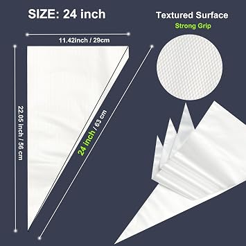 24 Inch Icing Piping Bags, 200 Pcs Large Pastry Bags, Frosting Piping Bags Disposable for Wedding Cake, Birthday Party Dessert, Cupcake Decorating
