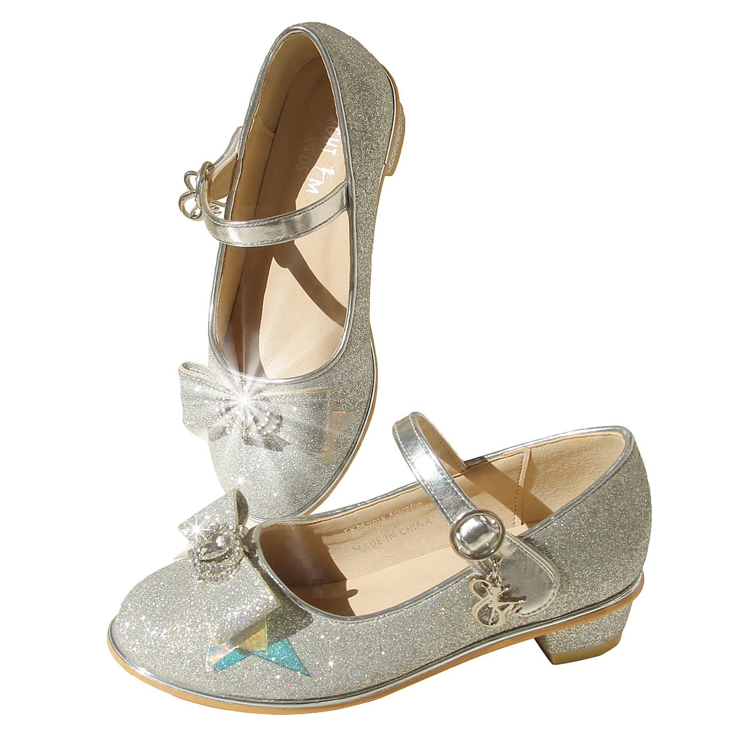Princess Mary Jane Dress Up Shoes - Girls' Party Pumps for Flower Girl Wedding With Sparkly Design — view 16