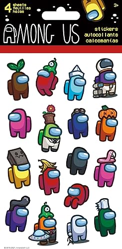Trends International Among Us - Calcomanías estándar de 4 hojas