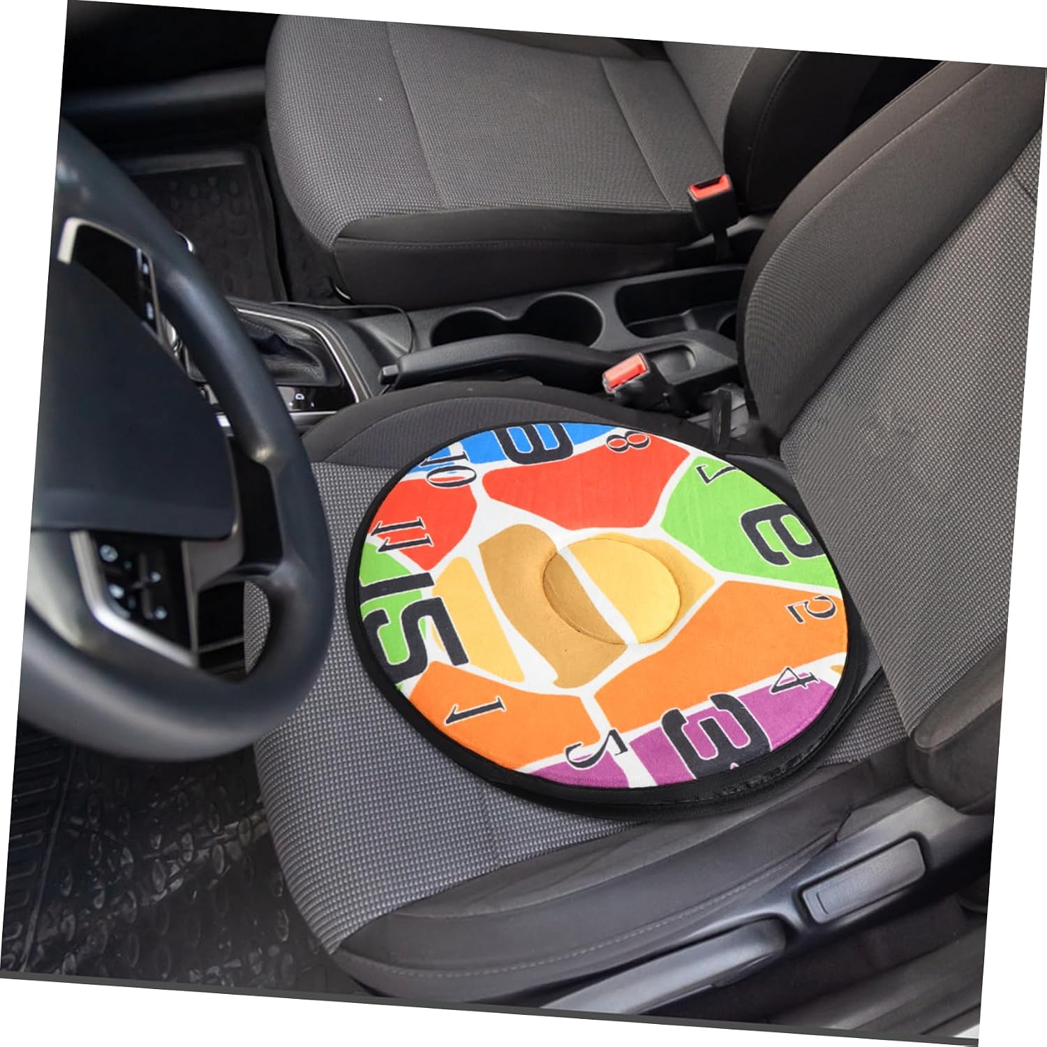 Gatuida Swivel Seat Cushion for Car Rotating Design Non-Slip Base Comfortable Auto Accessory for Elderly for Long Journeys and Easy Transfers