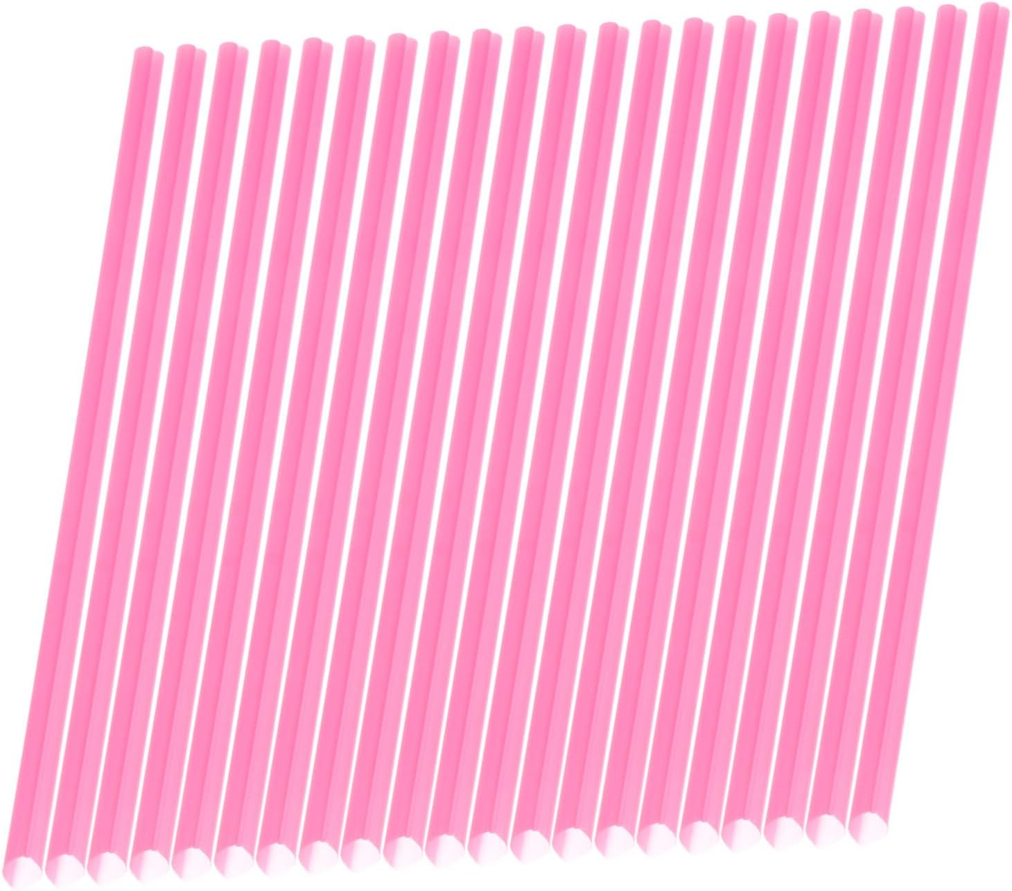 100pcs Heart Shape Design Plastic Drinking Straws Disposable Individual Package Pink Party Straws for Wedding and Celebration Supplies