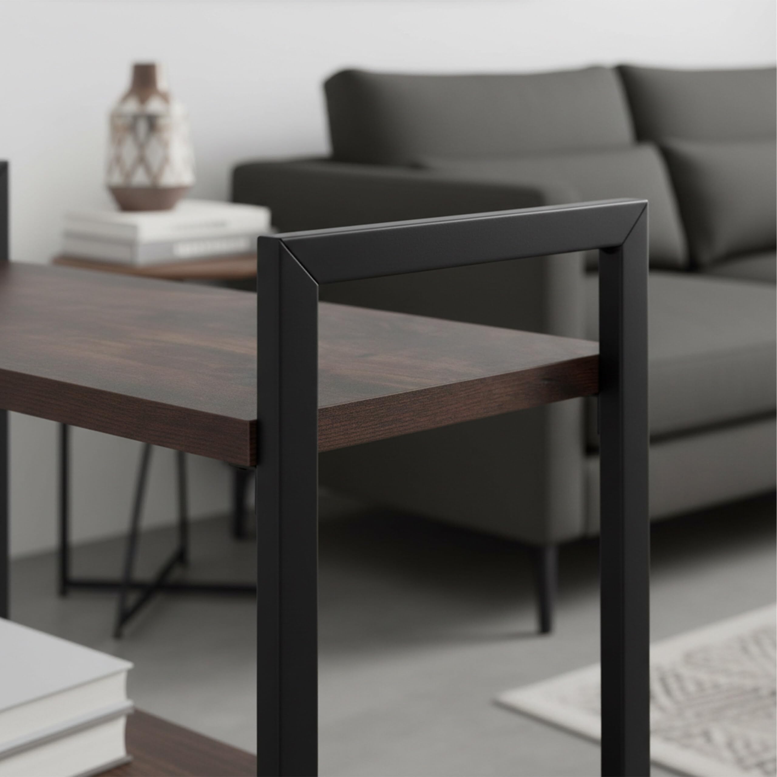 Relaxdays Carrello Industriale 3 Ripiani in Metallo Marrone/Nero, 70x50x20 cm, Bagno e Cucina