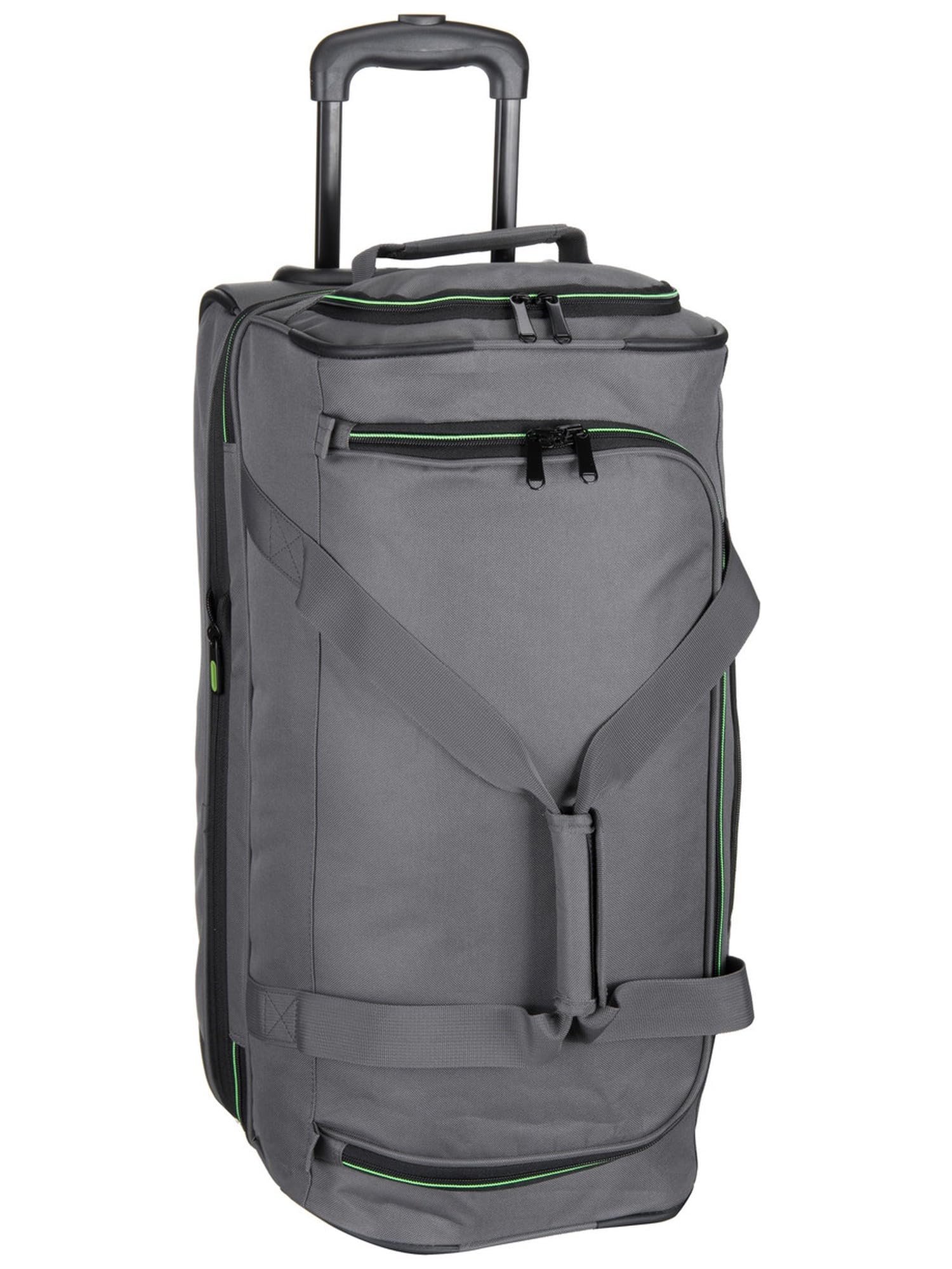 Travelite Trolley Reisetasche mit Rollen mittelgroß, erweiterbar, Basics, Weichgepäck Rolltasche mit Dehnfalte, 55 cm, 51-64 Liter