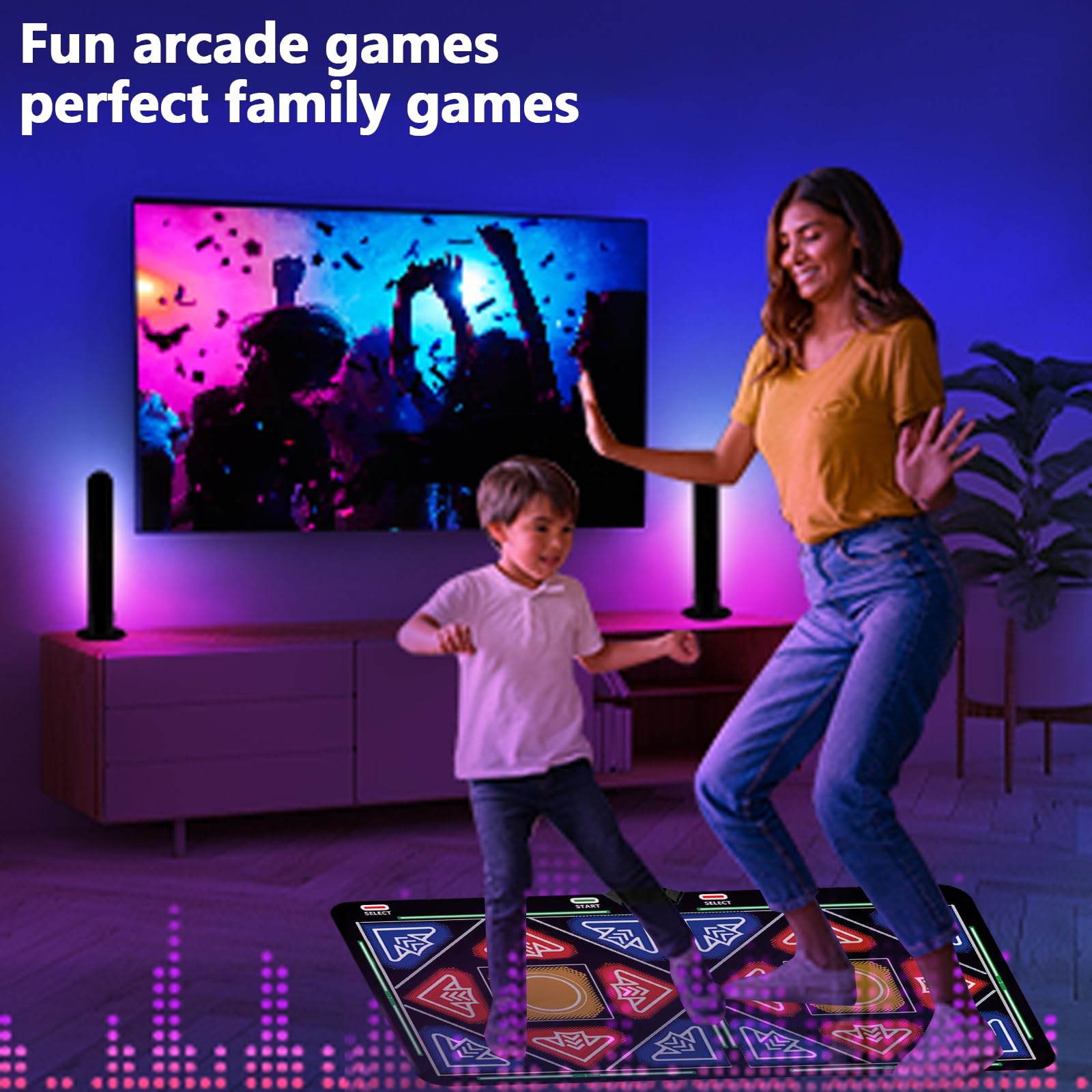 Alfombra Baile Niña Para TV Con Cámara,Dance Mat Doble Electrónica HDMI