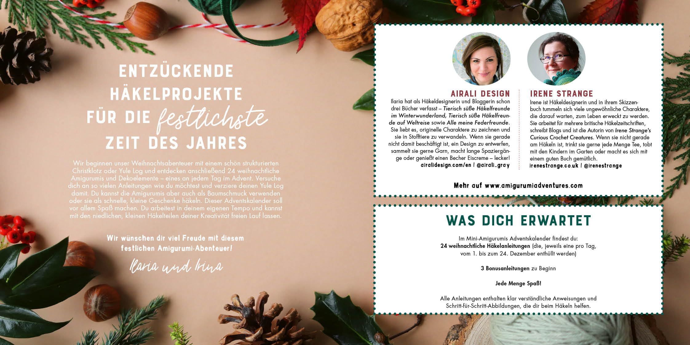 Mini-Amigurumis Adventskalender - Weihnachten im Wald: 24 süße Waldtiere und mehr häkeln | Mit 3 Bonusprojekten | Adventskalender-Häkelbuch mit perforierten Seiten zum Auftrennen