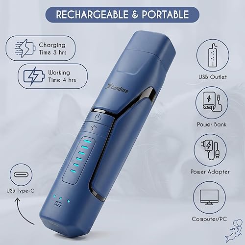 Vista 35 de Candure Cortaúñas para gatos, conejos, hámsters, pájaros, recortadora de acero inoxidable con bordes angulados precisos para un aseo fácil y seguro