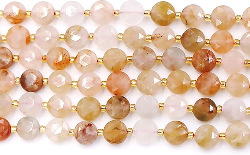 Miniatura 384 de Cuentas de piedras preciosas de primera calidad para la fabricación de joyas, cuentas de piedra natural preciosa al por mayor, 2 hebras de granate