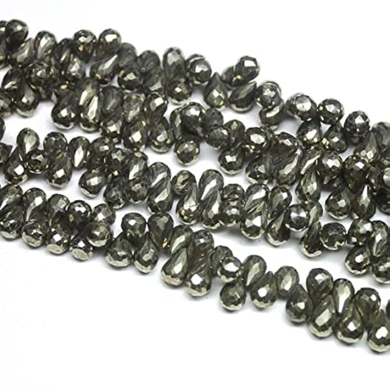 Perles en pyrite naturelle facettées LKBEADS pour création bijoux haut de gamme