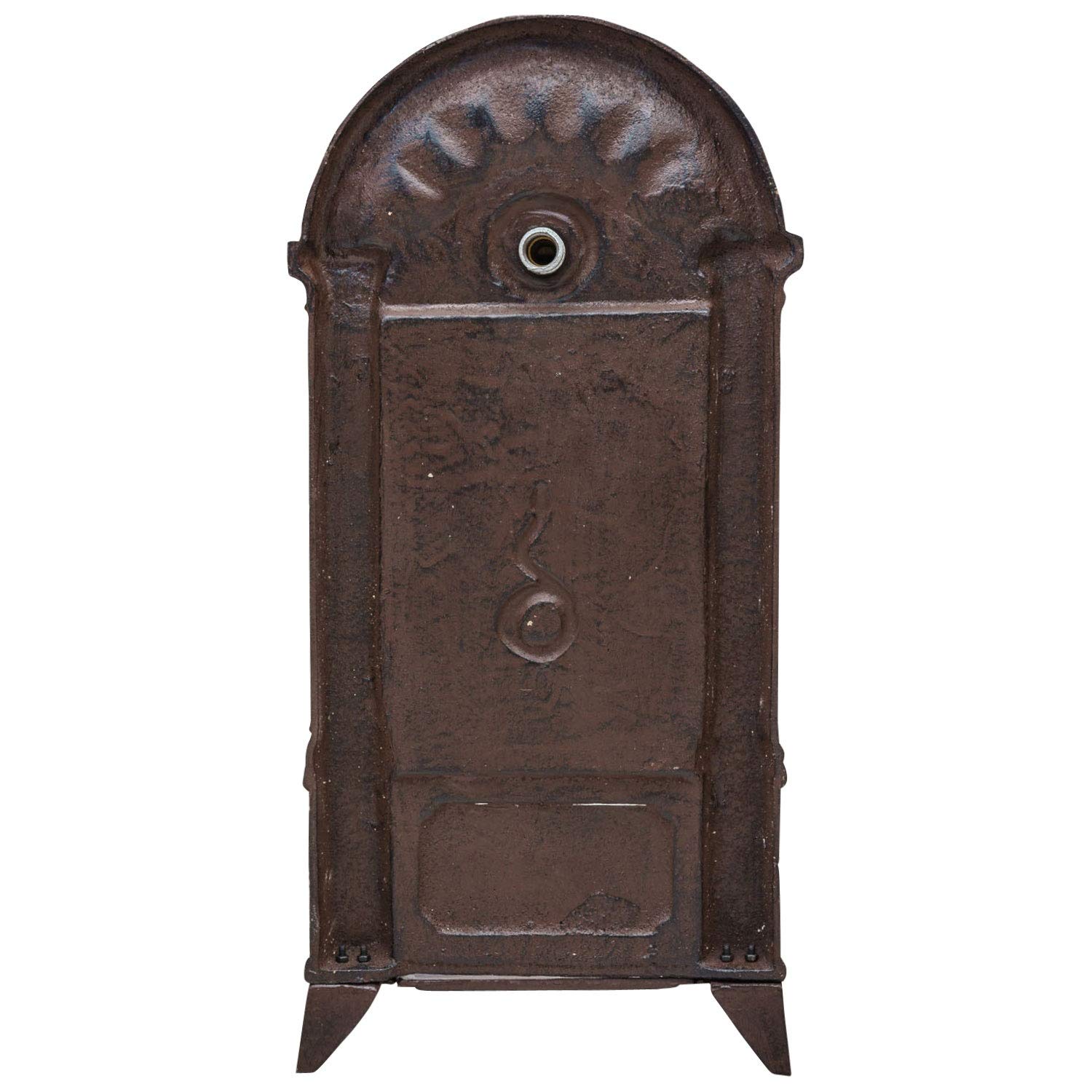 Standbrunnen Waschbecken Brunnen Eisen Wandbrunnen antik Style 83cm braun