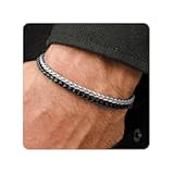 Mens Bracelet Dvir - Stainless Steel for Men&comma; Non Tarnish Rope Chain Bracelets&comma; Stylish Birthday&comma; Gift for Men&comma; Dad&comma; Husband&comma; Boyfriend