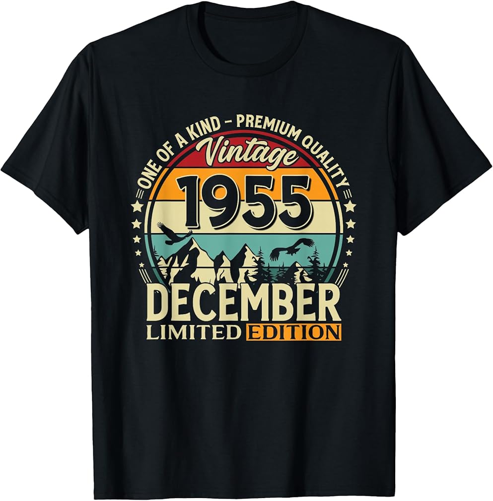 70th Birthday Gift Men Women Original December 1955 T-Shirt