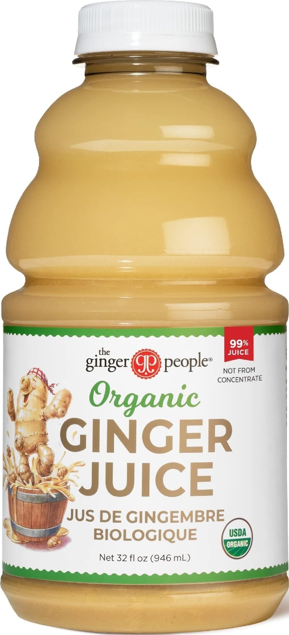 Organic Ginger Juice by The Ginger People – 99% Pure, No Sugar or Water Added, Non-GMO, Vegan, 32 fl oz Bottle (Pack of 1)