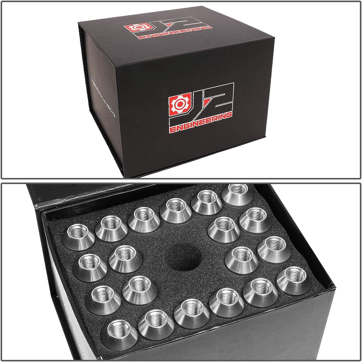 J2 Engineering LN-T7-027-15-SL 7075 Aluminum M12 x 1.5 25mm OD / 90mm 20x Lug Nut + 1x Key