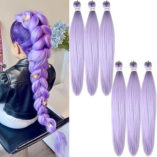 Miniatura 107 de Cabello trenzado para niños preestirado de 16 pulgadas, color negro, Yaki ez, trenzado para niños, trenzas sin nudos