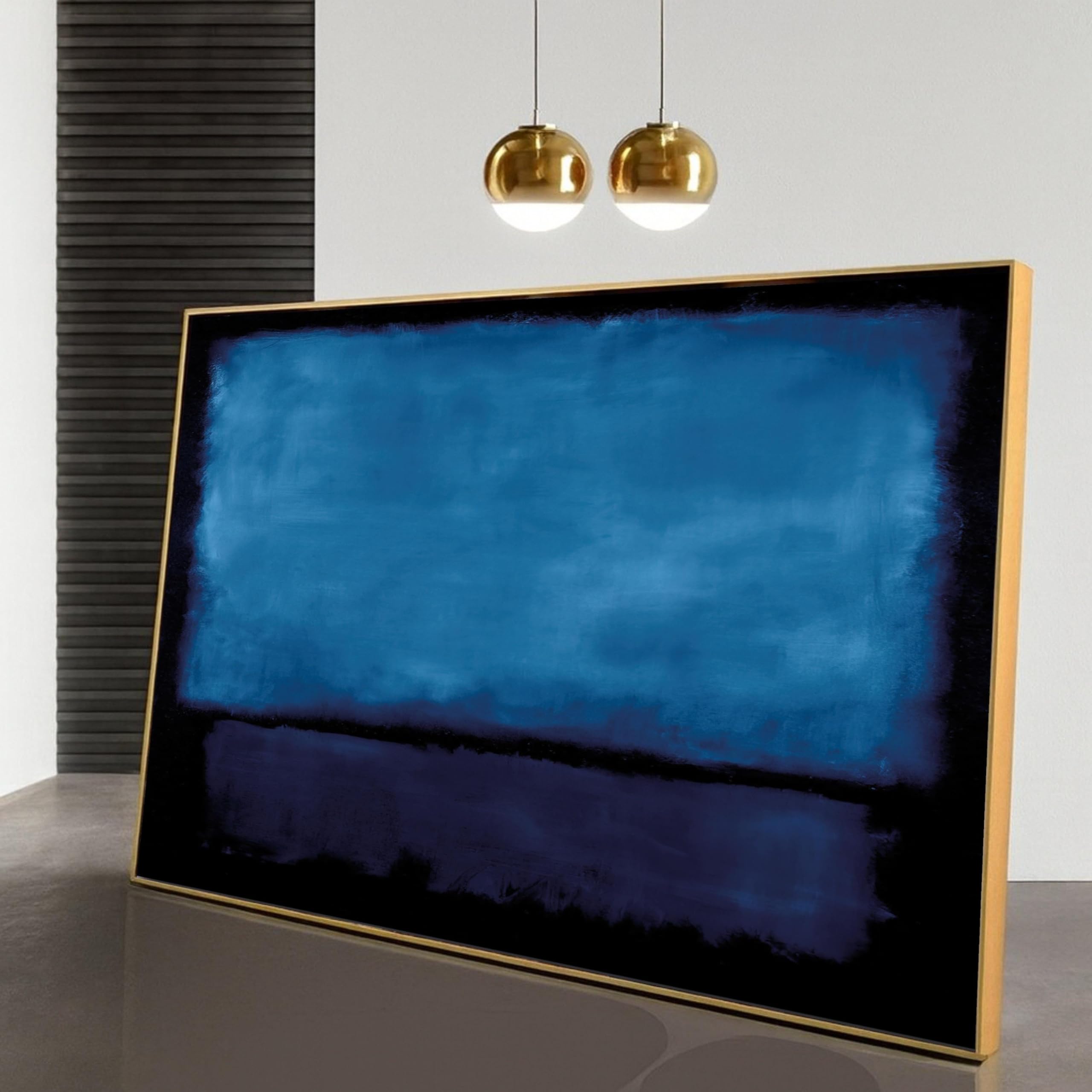 Tableau sur toile bleue grand format art minimaliste moderne - 8