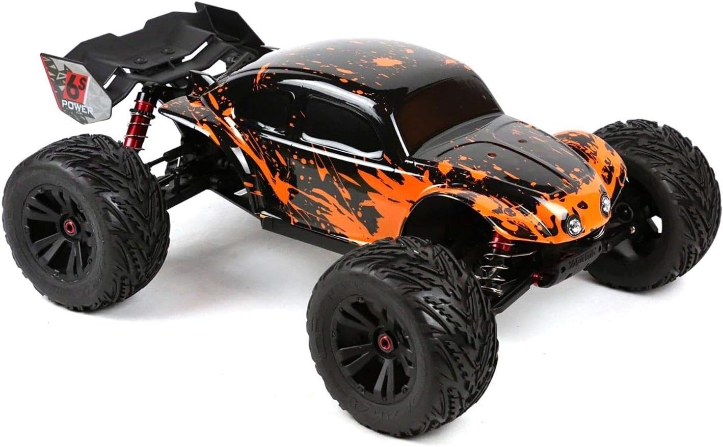 SummitLink Compatible Custom Body Muddy Orange Over Black Replacement for 1/10 1/8 Scale RC Car or Truck (Truck not Included) B-BR-02
