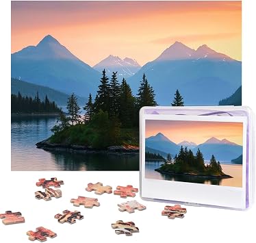 Jigsaw Puzzle 500 Pieces Custom Wooden Puzzle from Photos with Storage Box Wild Goose Island Jigsaw Puzzles Personalized Funny Picture Puzzles Gift for Family Wedding Birthday