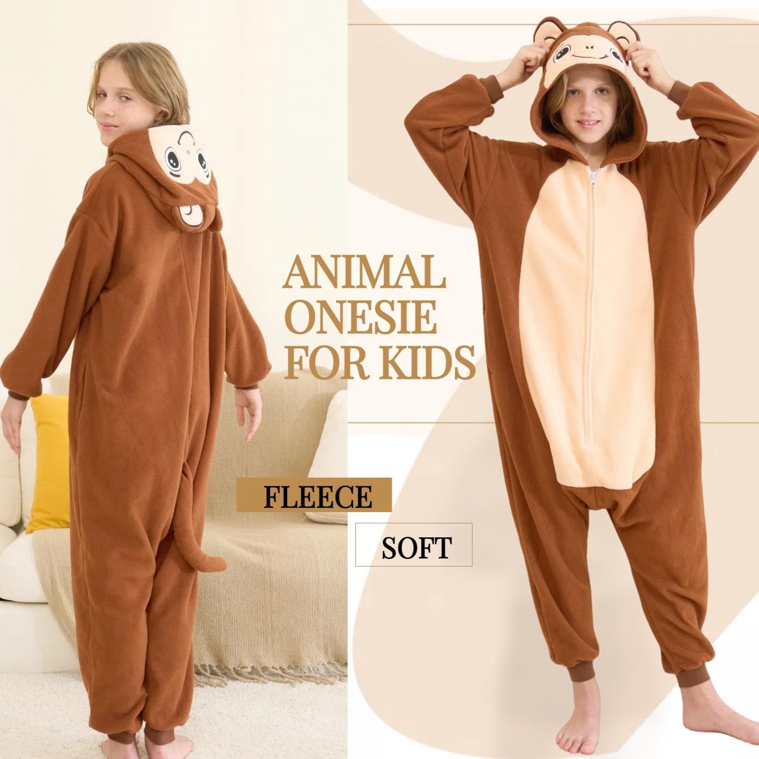Kids Onesie Pajamas Animal Pjs Halloween Cosplay Costume One-piece Sleepwear - Image 4