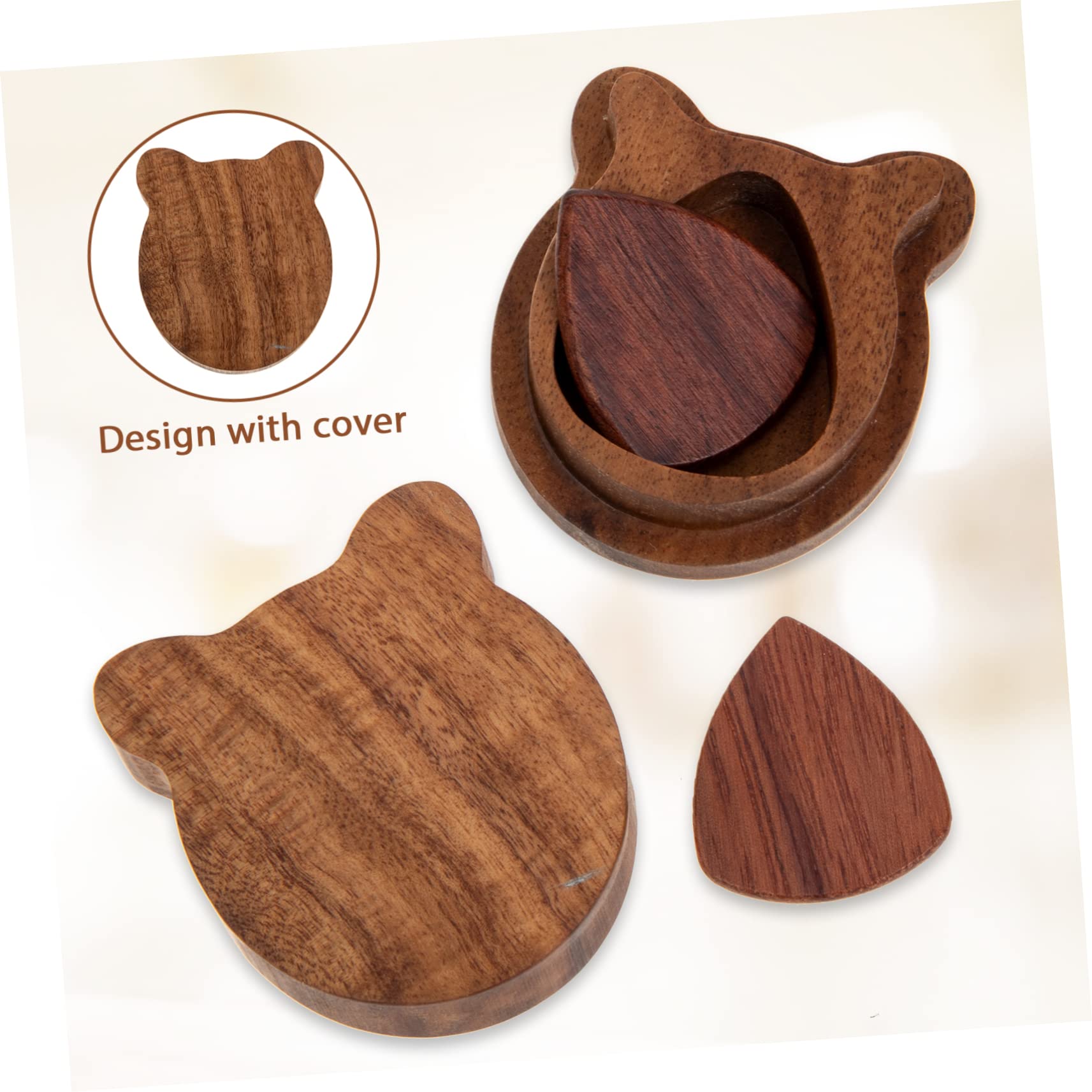 TOYANDONA 5 Sets Gitarrenplektrenhalter Und Holzplektrum Komplettset Für Akustik- Elektro- Und Folk-Gitarren Bequem Und Stabil