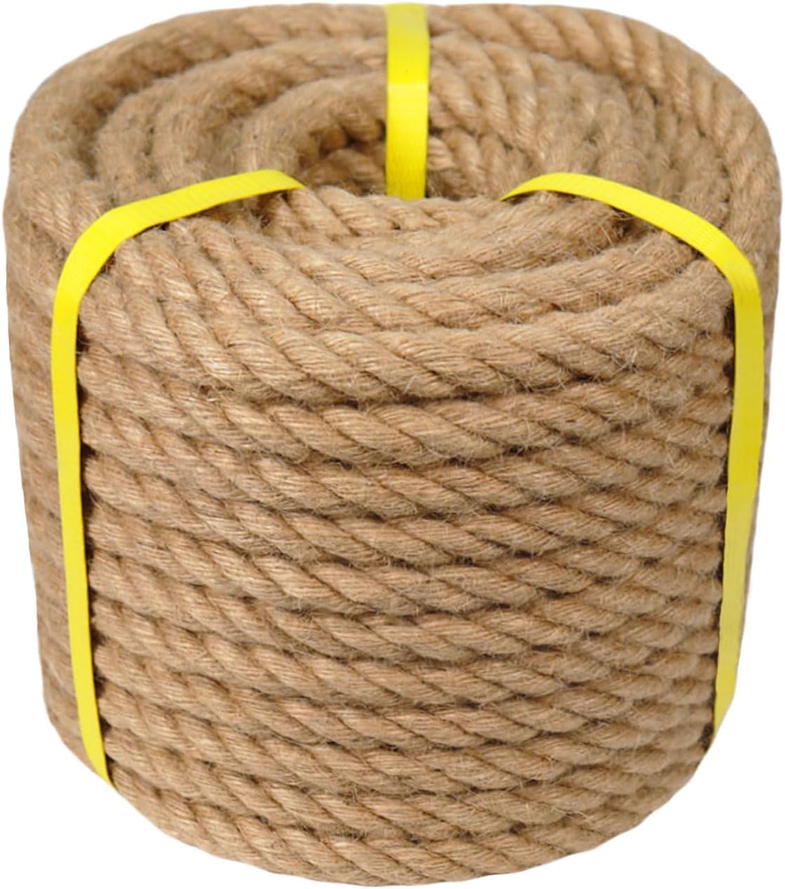 Natural Hemp Rope - 3/4 Inch x 150 Feet - Twisted Jute Manila Rope for Crafts, Hammock, Docks, Nautical, Railings, Decorating
