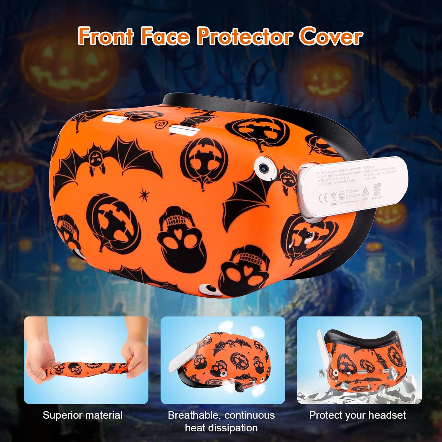 VR Accessories for Meta Quest 2, Protective Silicone Cover Set Compatible with Oculus Quest 2, Unique Patterns to Dress Up Quest 2 Headset & Controllers image 5